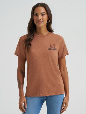 Bucking Back Graphic Reg Fit Graphic Tee in Rawhide Heather alternative view