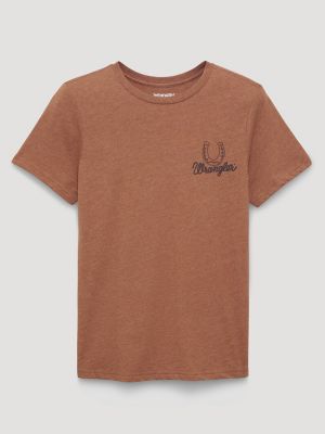 Bucking Back Graphic Reg Fit Graphic Tee in Rawhide Heather alternative view 3