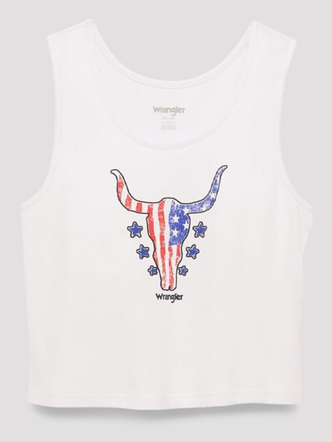 Женские футболки Wrangler American Steerhead Graphic Ribbed Tank