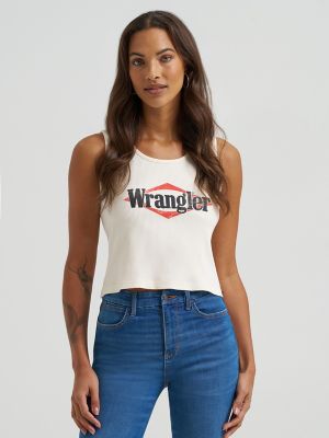 Wrangler Triangle Logo Graphic Ribbed Tank