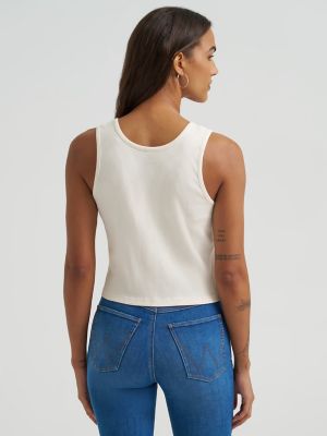 Wrangler Triangle Logo Graphic Ribbed Tank