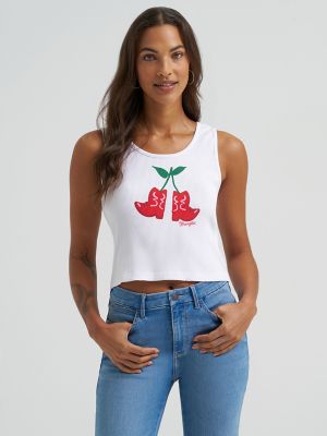 Cherry Boots Graphic Ribbed Tank | NEW | Wrangler®