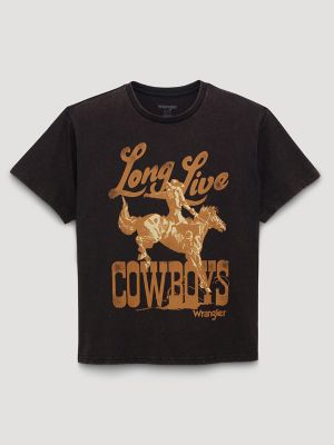 Long Live Cowboys Nostalgia Retro Reg Graphic Tee in Black Beauty alternative view