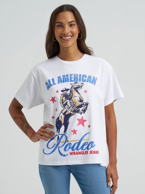 All American Rodeo Girlfriend Graphic Tee in Bright White alternative view