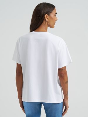 All American Rodeo Girlfriend Graphic Tee in Bright White alternative view 3