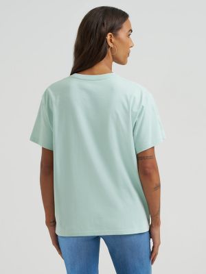 Round Up Motel Girlfriend Graphic Tee in Lichen Heather alternative view 3
