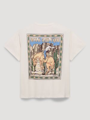 Wild Free Stamp Girlfriend Back Graphic Tee from Wrangler - $24.99