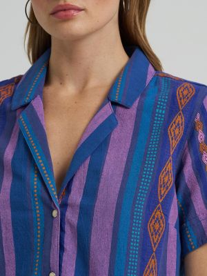 Lainey Wilson x Wrangler Jacquard Camp Shirt