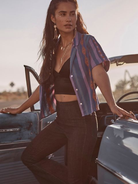 Женские рубашки Wrangler Lainey Wilson x Wrangler Jacquard Camp Shirt