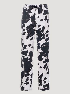 Men's Printed Pajama Pants in Black/White