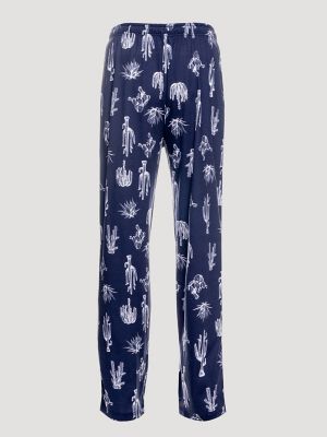 Men's Printed Pajama Pants in Navy