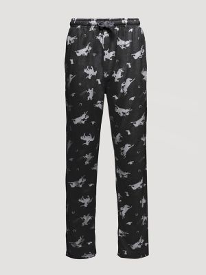 Mens Pajama Set:Black/Grey:L alternative view