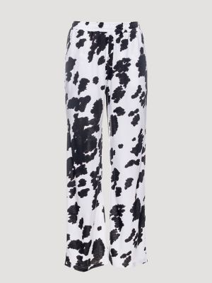 Women's Printed Pajama Pants in Black/White