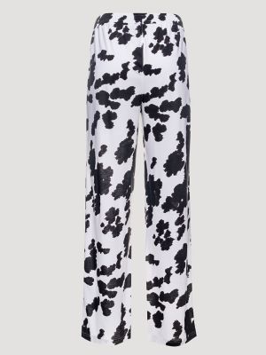 Women's Printed Pajama Pants in Black/White
