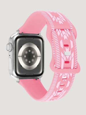 Silicone Southwestern Universal Watchband in Hot Pink