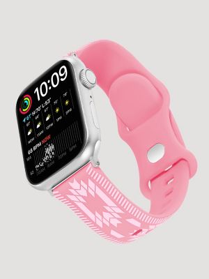 Silicone Southwestern Universal Watchband in Hot Pink