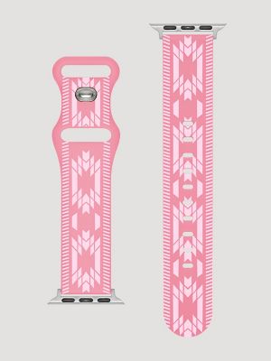 Silicone Southwestern Universal Watchband in Hot Pink