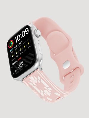 Silicone Southwestern Universal Watchband in Light Pink