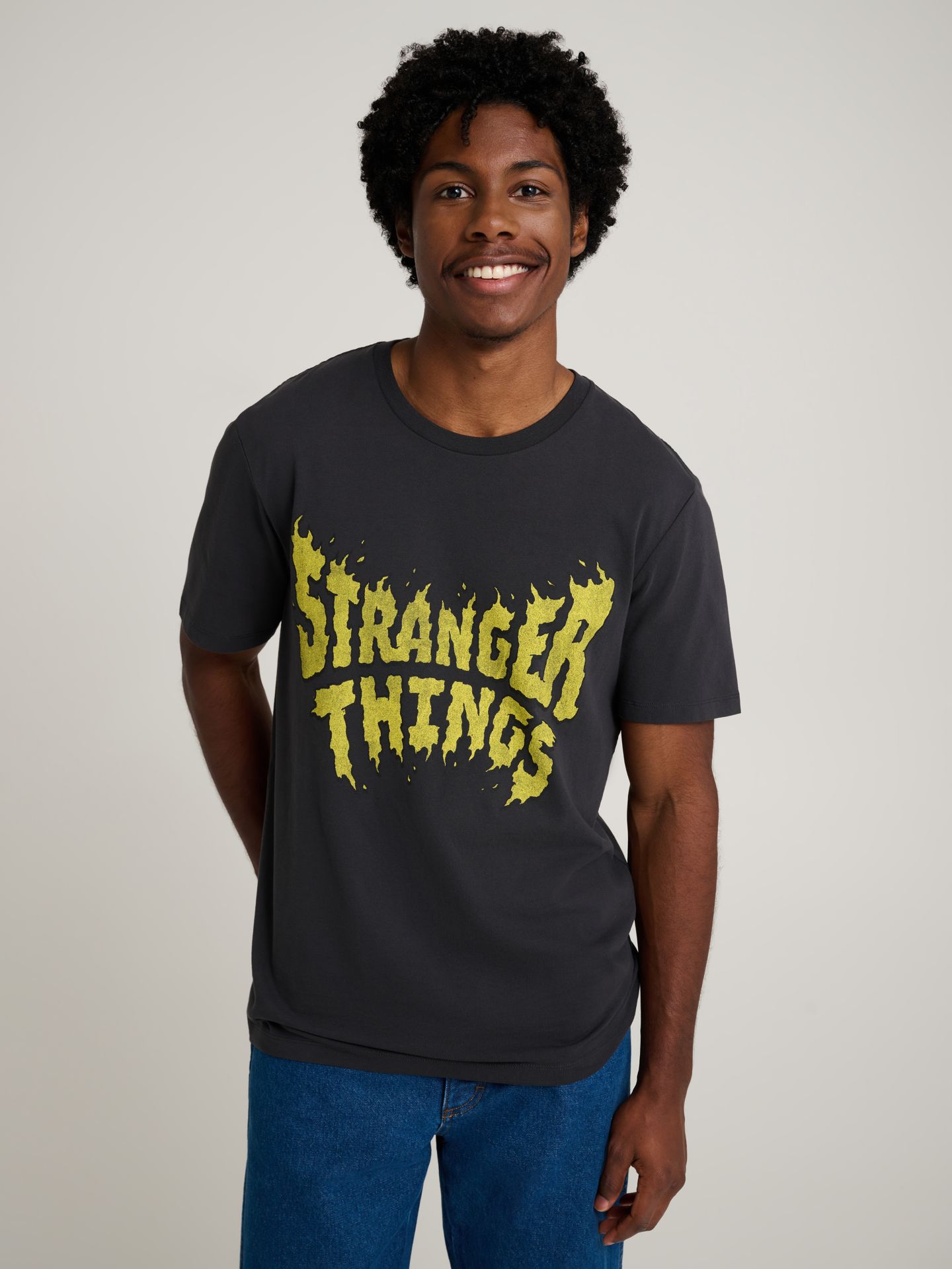 Мужская футболка Wrangler x Stranger Things, цвет: Потёртый чёрный — фото 2