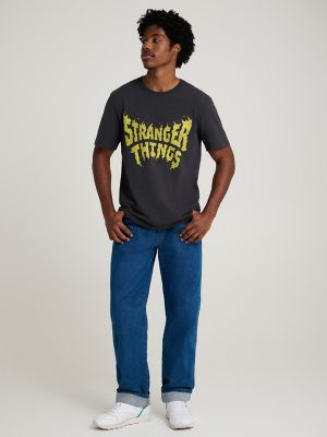 Wrangler x Stranger Things T-Shirt in Washed Black alternative view 3