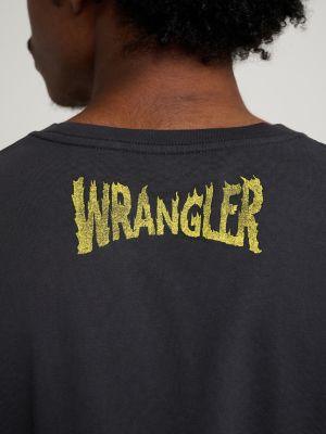 Wrangler x Stranger Things T-Shirt in Washed Black alternative view 6