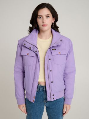 Wrangler x Stranger Things Erica Jacket in Violet Voltage