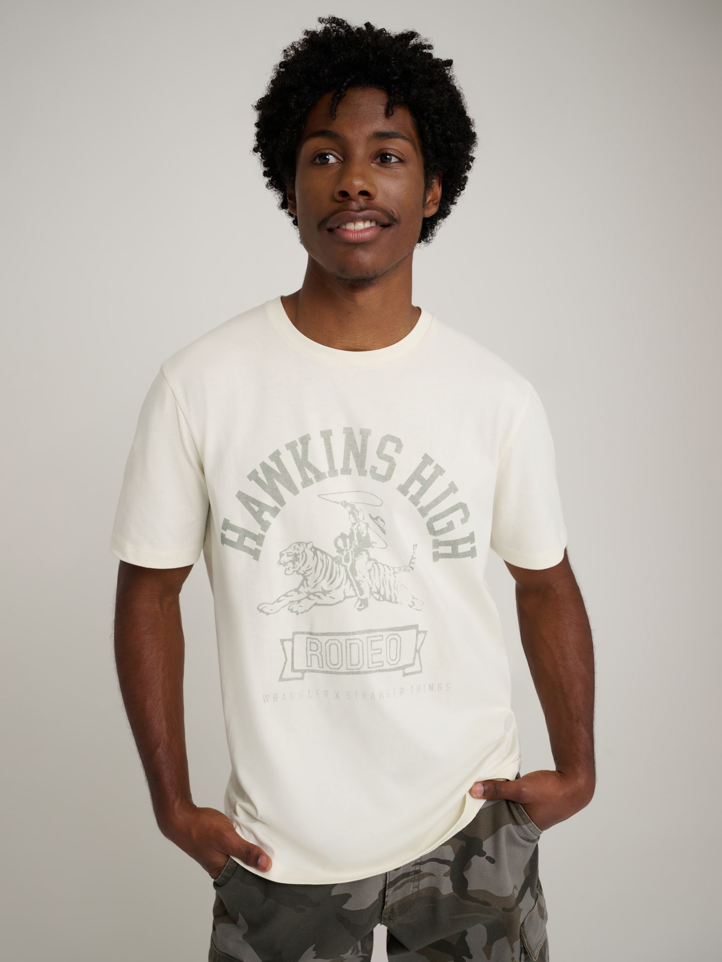 Футболка Wrangler x Stranger Things Hawkins High, цвет: Белый — фото 2