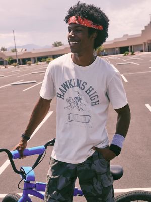 Wrangler x Stranger Things Mike/Lucas Pant in Battlefield Camo