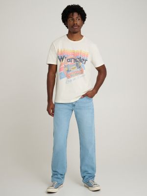 Wrangler x Stranger Things Keep on Runnin' T-Shirt in Retro White alternative view 3