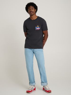 Wrangler x Stranger Things Bradley's Big Buy T-Shirt in Washed Black alternative view 3
