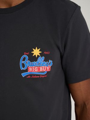 Wrangler x Stranger Things Bradley's Big Buy T-Shirt in Washed Black alternative view 6