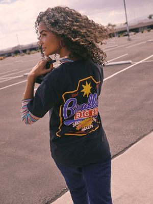 Wrangler x Stranger Things Bradley's Big Buy T-Shirt in Washed Black alternative view 7