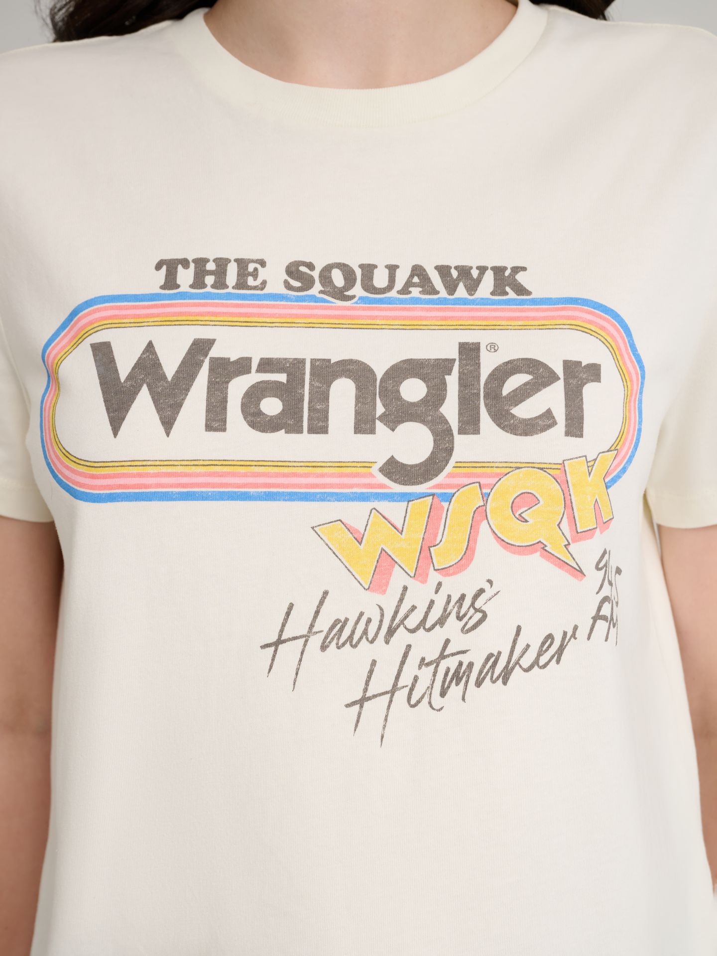 Женская футболка Wrangler x Stranger Things Logo, цвет: Белый — фото 7
