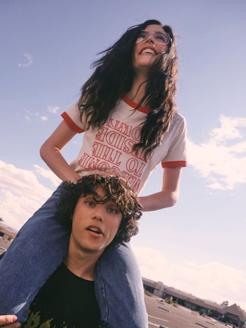 Женские футболки Wrangler x Stranger Things Upside Down Ringer Tee