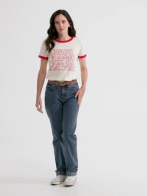 Женские футболки Wrangler x Stranger Things Upside Down Ringer Tee — фото 3