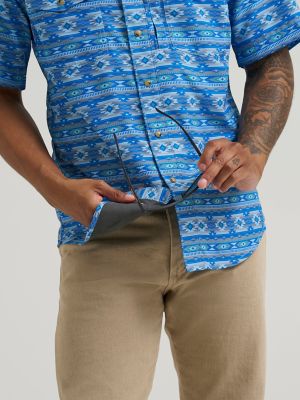 Мужские рубашки Wrangler All Terrain Gear Men's Print Performance Shirt — фото 7