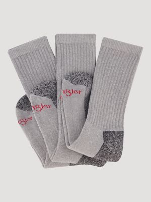Mens Ultra Dry Crew Sock 6 Pack:Grey:One Size alternative view 2