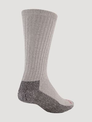 Mens Ultra Dry Crew Sock 6 Pack:Grey:One Size alternative view 4