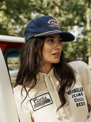 Wrangler x Coors Hoodie in Antique White