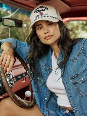 Wrangler x Coors Reworked Short in Golden Blue