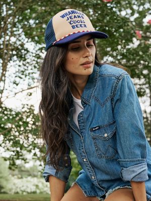 Wrangler x Coors Jeans and Beer Trucker Cap in Navy