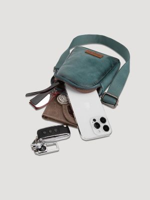 Cross Body Sling Bag:Turquoise:One Size: alternative view 2
