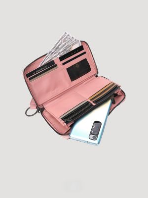 Cow Print Billfold Wallet:Pink:One Size alternative view