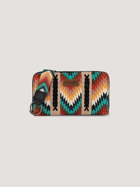 Wrangler Zig Zag Print Wristlet