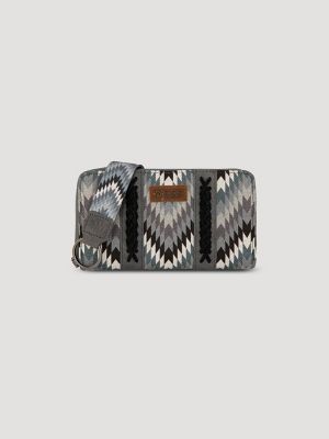Zig Zag Print Wristlet