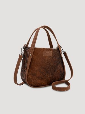 Genuine Hair-On Cowhide Tote Bag:Brown:One Size: alternative view 4