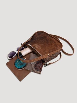 Genuine Hair-On Cowhide Tote Bag:Brown:One Size: alternative view 5