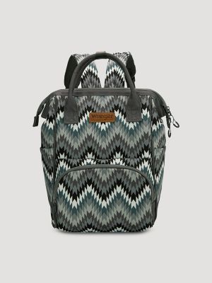 Zig Zag Print Backpack