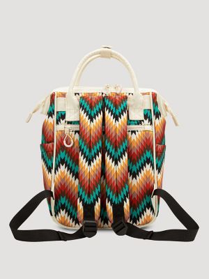 Zig Zag Print Backpack