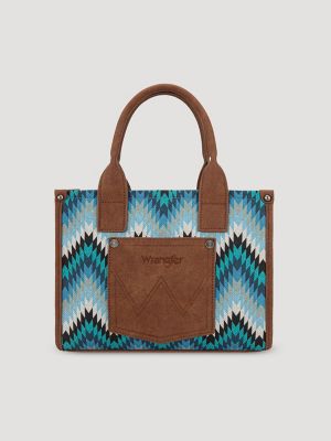 Zig Zag Print Small Tote